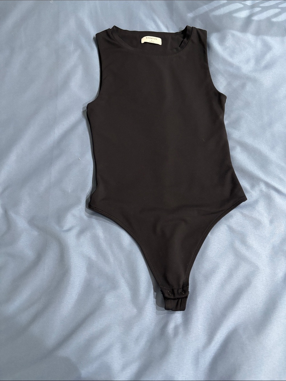 Classic Black Sleeveless Babaton Bodysuit Small
